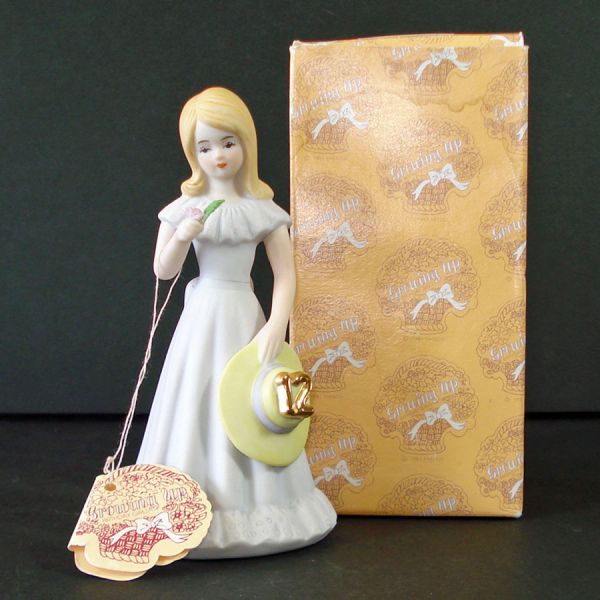 Enesco Growing Up Birthday Girl Figurine Age 12 in Box