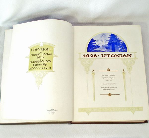 Utonian 1928 University of Utah Yearbook #3