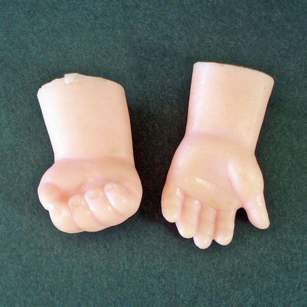 Soft Plastic Craft Baby Doll Hands 1-1/2 Inch
