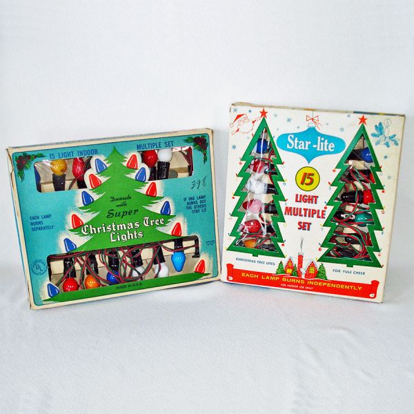 2 Boxes C7 Christmas Light Strings 30 Lights Total Clearance