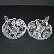 Pair American Brilliant Period Cut Glass Nappies Clearance