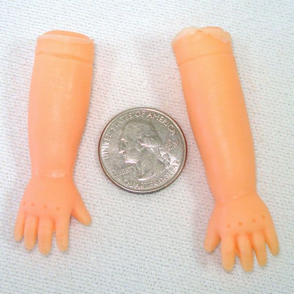 Soft Plastic Arms For Doll Crafting 2.5 Inch #3