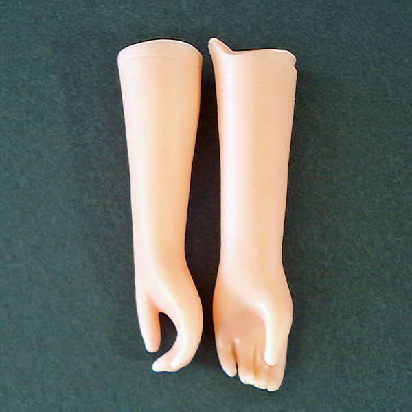 Pair Plastic Girl Arms Hands for Doll Making Crafts #2