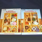 2 Leisure Arts Crocheted Pot Holders Instruction Booklets Clearance