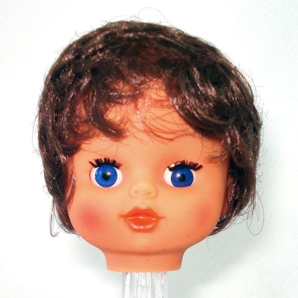 Two Soft Vinyl Craft Doll Heads 2.5 Inches #2
