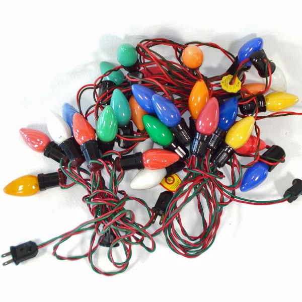 Christmas C9 Light Strings 29 Lights Plus Extra Bulbs