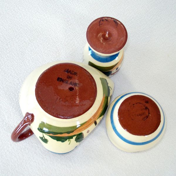 Torquay Motto Ware Egg Cup, Candlestick, Mini Vase #3