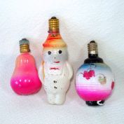 Snowman, Pear, Lantern Figural Christmas Light Bulbs Clearance