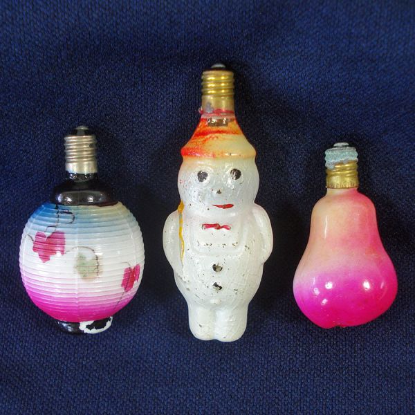 Snowman, Pear, Lantern Figural Christmas Light Bulbs Clearance #3