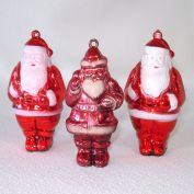Shiny Brite, Bradford Santa Plastic Christmas Ornaments