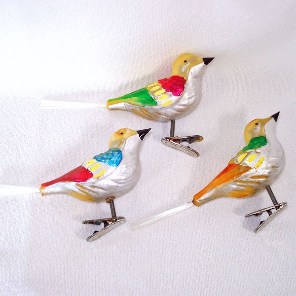 Package Italian Clip on Bird Christmas Ornaments Unused #2