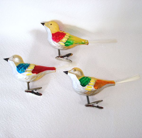 Package Italian Clip on Bird Christmas Ornaments Unused #3