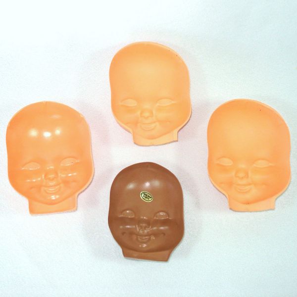 4 Mask Style Vintage Soft Sculpture Craft Doll Faces #2