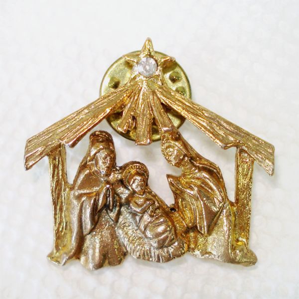 Lot 4 Enamel, Rhinestone Christmas Jewelry Pins Brooches Clearance #5