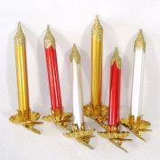 Clip On Glass Candle Christmas Ornaments, Set of 6