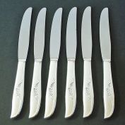 Jennifer Oneida 6 Silverplate Dinner Knives 1959