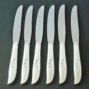 Jennifer Oneida 6 Silverplate Dinner Knives 1959 Clearance