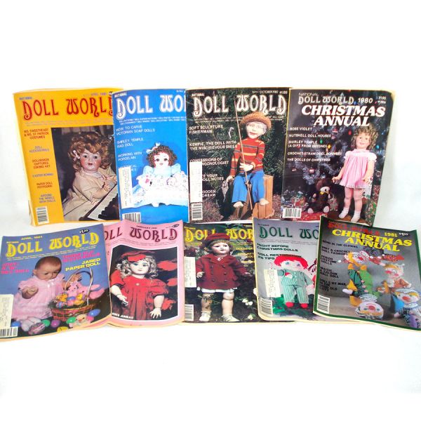 National Doll World Magazine 9 Issues 1980 - 1982 Clearance