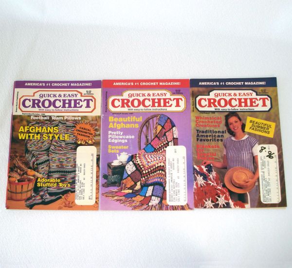 Lot 8 Crochet Pattern Magazines 1990s #2