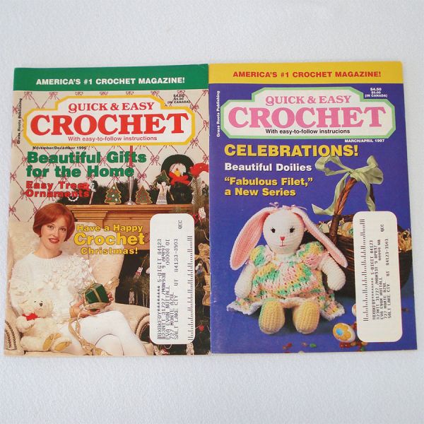 Lot 8 Crochet Pattern Magazines 1990s #3
