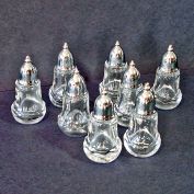 Set 8 Individual Glass Salt and Pepper Shakers