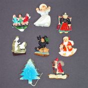 8 Inserts For Glass Diorama Scene Christmas Ornaments