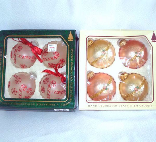 Nine Boxes Glass Christmas Ornaments Circa 1980 Clearance #11