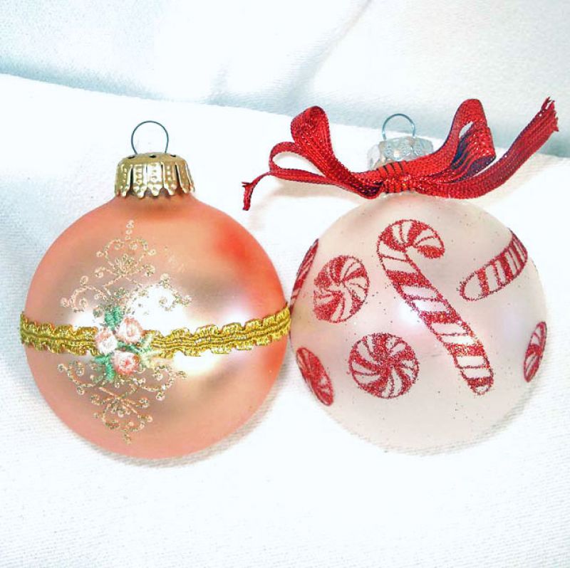 Rauch Christmas Gold Satin Finish Glass Balls 4 Ornaments