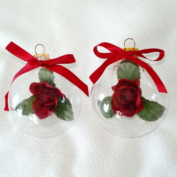 Decorated Vintage Glass Christmas Ornaments Lot of 9 #5