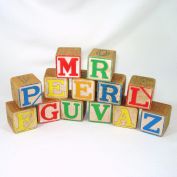 Vintage Wood Baby ABC Toy Blocks Set of 14