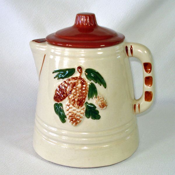 American Bisque Pine Cone Coffee Pot Cookie Jar #4