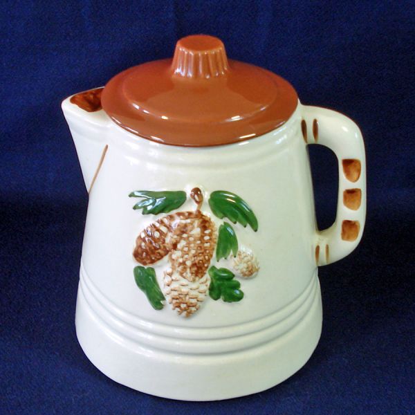 American Bisque Pine Cone Coffee Pot Cookie Jar