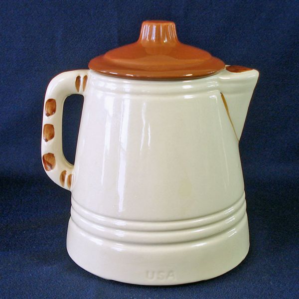 American Bisque Pine Cone Coffee Pot Cookie Jar #2