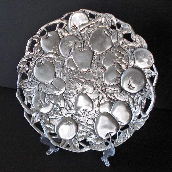 Arthur Court Cast Aluminum Apples Platter Tray #2