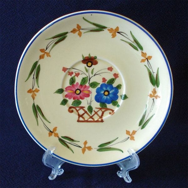Adams Staffordshire Old Swansea 4 Salad Plates and Saucers #4