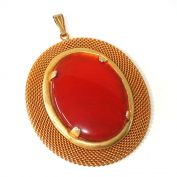 Carnelian Orange Agate Pendant Necklace