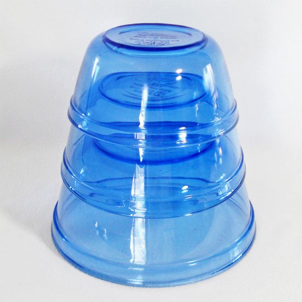 Anchor Hocking Blue Glass Nesting Mixing Bowl Set #3