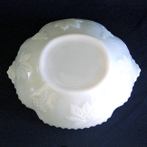 Anchor Hocking Vintage Grape Milk Glass Serving Bowl #3