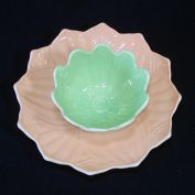 Anchor Hocking Leaf and Blossom Dessert Set