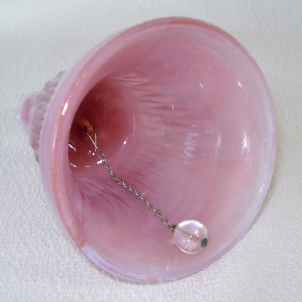 Akro Agate 1930s Pink Slag Glass Bell #3