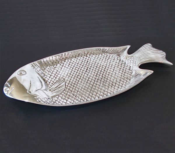 Cast Aluminum Large Figural Fish Platter Tray 22 Inches #2