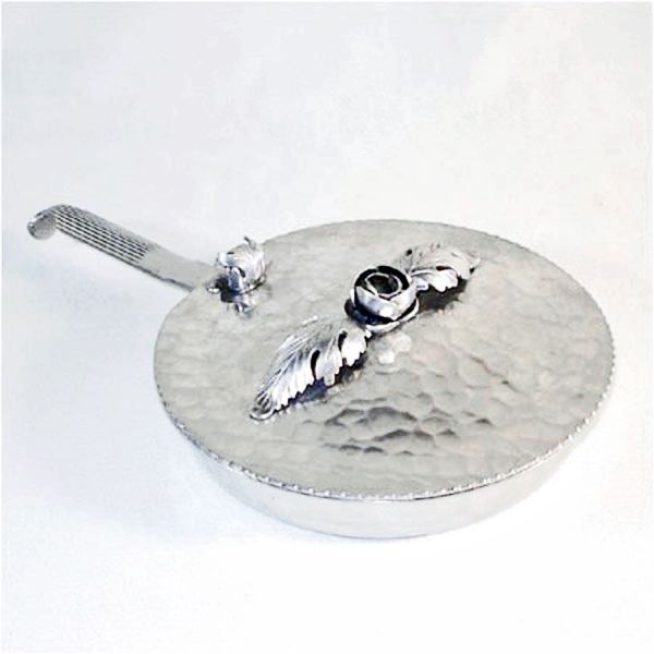Continental Applied Rose Hammered Aluminum Silent Butler Clearance #2