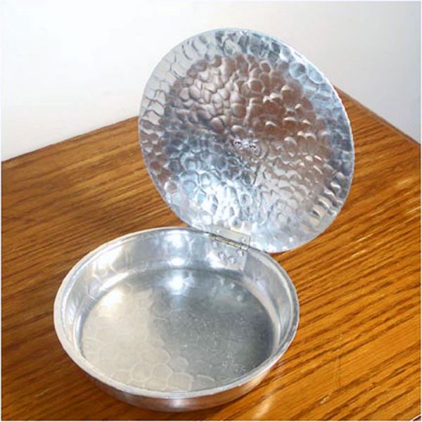 Continental Applied Rose Hammered Aluminum Silent Butler Clearance #3