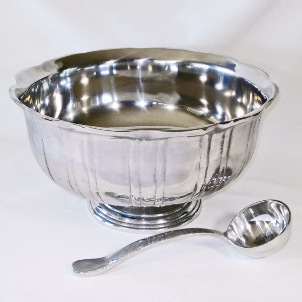 Cast Aluminum Large 2 Gallon Punch Bowl With Ladle