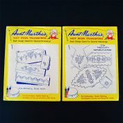 Aunt Marthas 2 Floral, Butterfly Embroidery Transfer Patterns Sealed