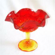 Viking Amberina Yesteryear Large Compote Clearance
