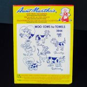 Aunt Marthas Moo Cows For Towels Embroidery Transfer Pattern
