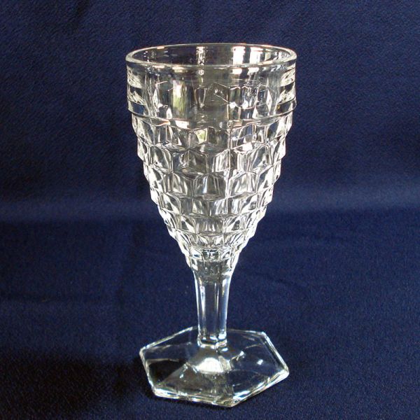 Fostoria American Set 4 Hex Foot Water Goblets #2