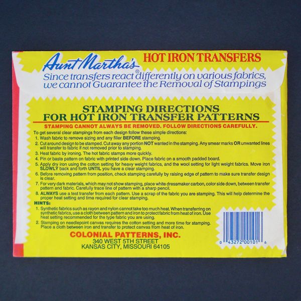 Aunt Marthas Saucy Suzy Iron On Embroidery Transfers Sealed #3