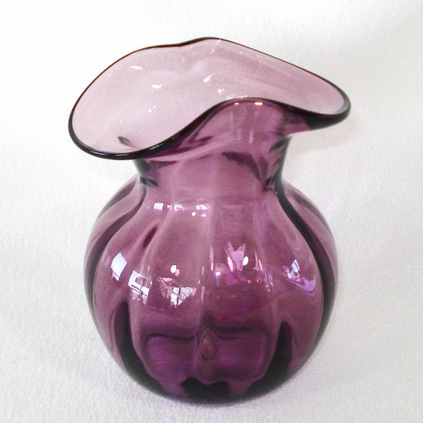 Amethyst Blown Art Glass Vase 5 Inches #2